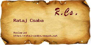 Rataj Csaba névjegykártya